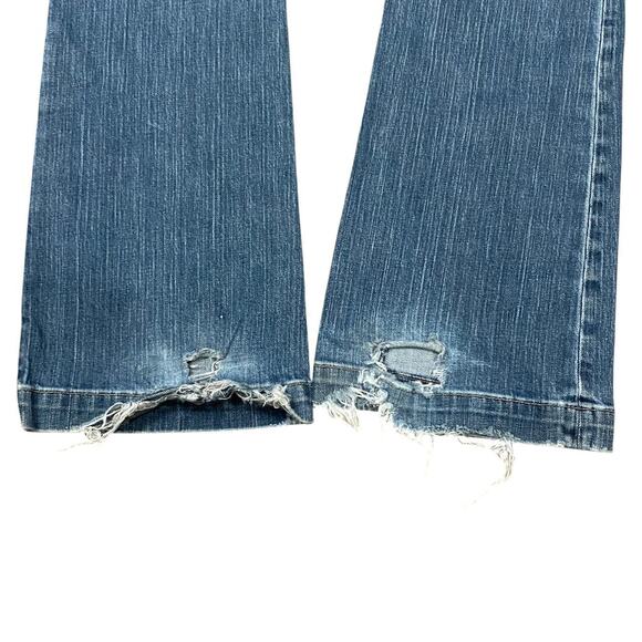 Vintage Y2K Grunge Low Rise Long and Lean Distressed Faded Jeans - Picture 6 of 8